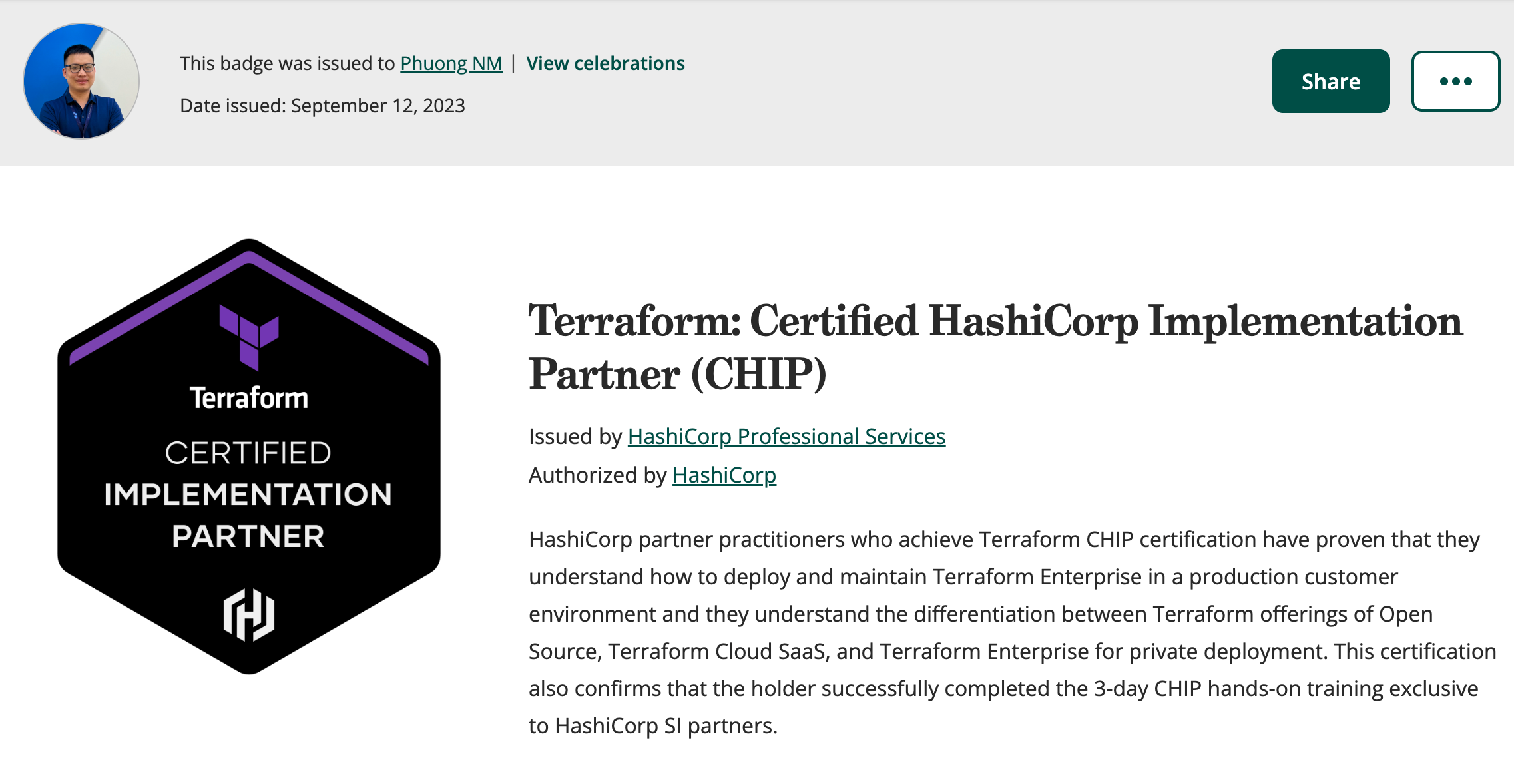 Terraform: Certified HashiCorp Implementation Partner (CHIP)